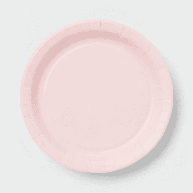 20ct Light Pink Dinner Paper Plates- Spritz